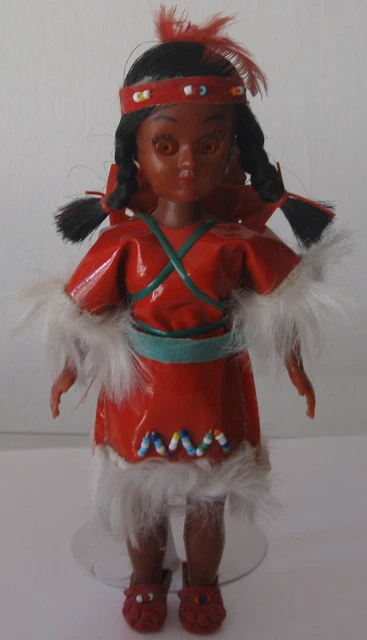 Doll with two children in an Indian costume.1970s