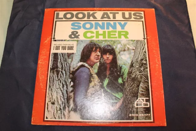 Sonny & Cher "Look At Us" LP Vinyl Album Org Outer Sleeve 1965 Collectible