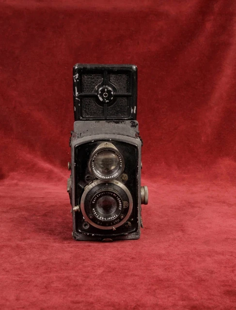 A Rolleiflex Baby 4x4 Grey Camera, with Schneider Xenar f/3.5 60mm lens