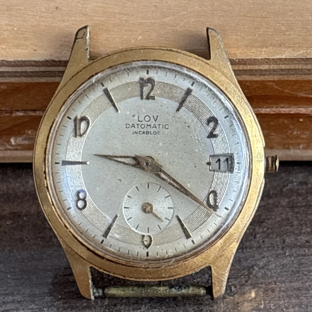 Montre Homme Vintage LOV Mécanique Dorée - Style Habillé Rétro