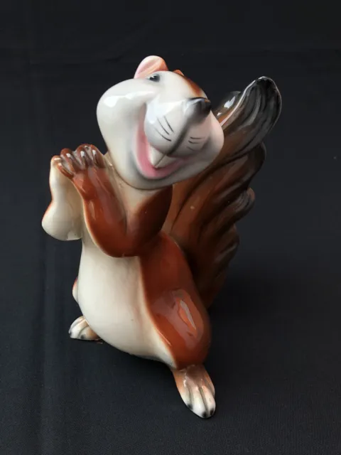 Vintage ZACCAGNINI Squirrel WALT DISNEY Snow White Italian Ceramic Art Pottery