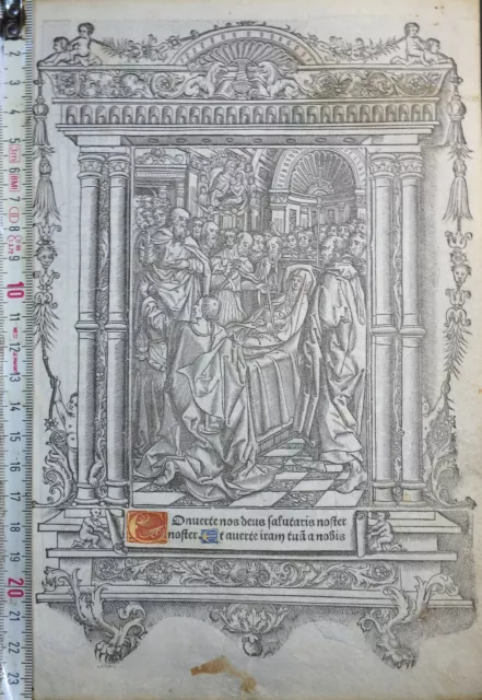 Miniatur Stundenbuch Pergament Blatt Tod Mariens Maria Vostre Gotisch Um 1500
