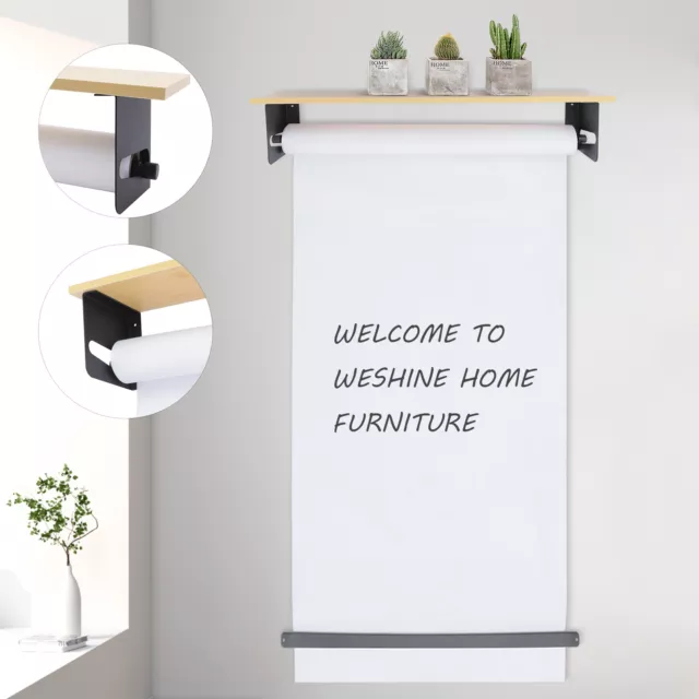 Wall Mounted Kraft Paper Dispenser+ Cutter Office Tool w/ Top Board for Children