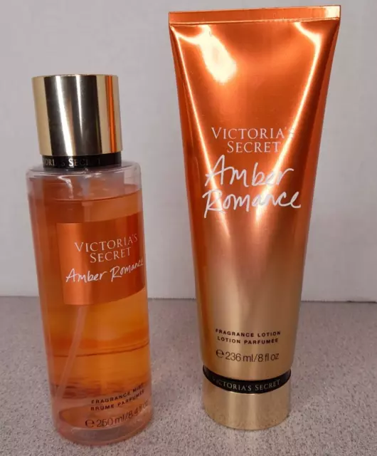 Victorias Secret Amber Romance Fragrance Mist And Lotion Set 8 Oz Victorias 2395 Picclick