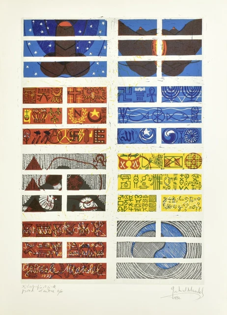 Gabriel Mandel YIN E YANG xilografia su carta