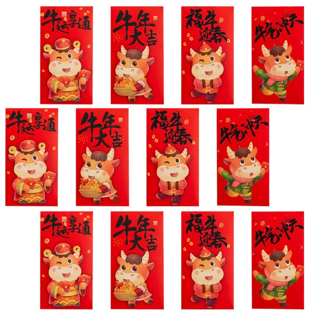 24 carteras paquetes rojos bolsa roja caricatura