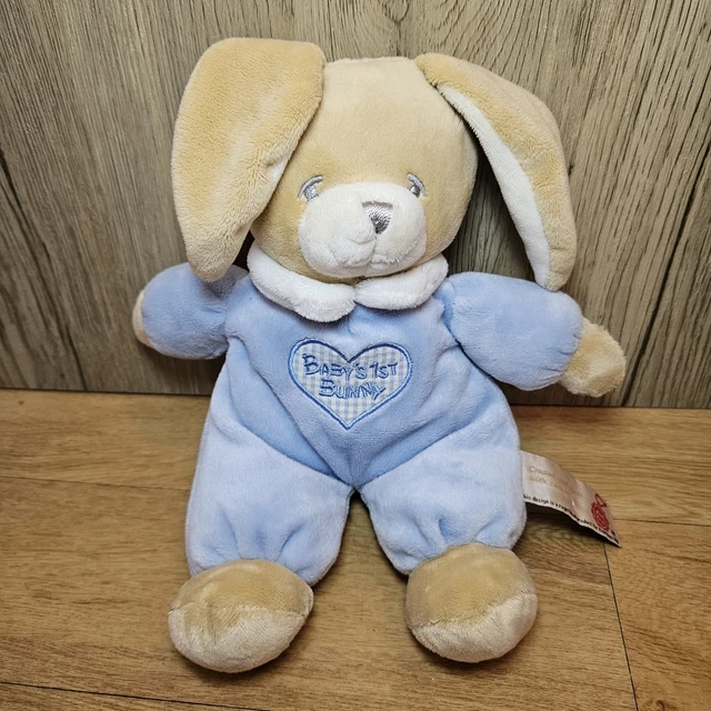 KEEL TOYS BABYS First Bunny Rabbit Blue Baby Boy Simply Soft Collection ...