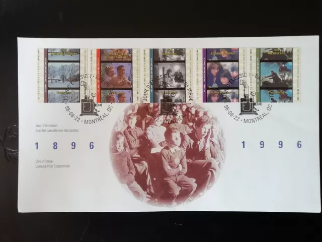 FDC 1996 L'industrie canadienne du long métrage a débuté dans les années 1950