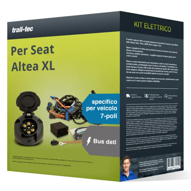 Kit elettrico specifico 7 poli adatto per SEAT Altea XL, 06- trail-tec Nuovo
