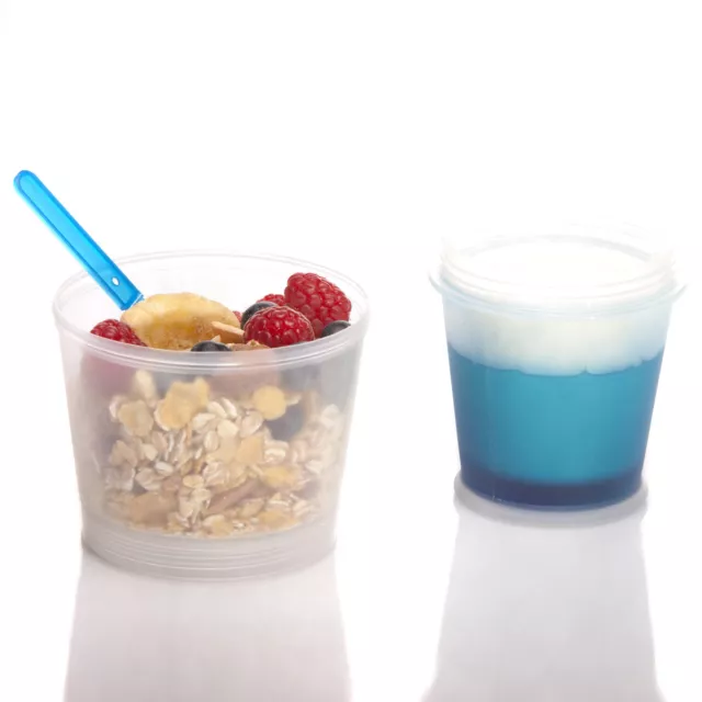 Müsli-to-go-Becher mit isoliertem Milchkühlfach & Löffel Müslibecher 2-go 3