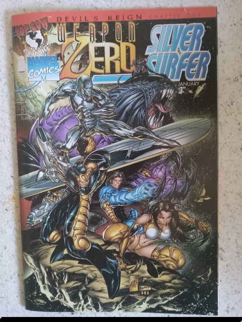 Top Cow Marvel Comic Book Weapon Zero Silver Surfer  Vol 1 No 1 January 1996
