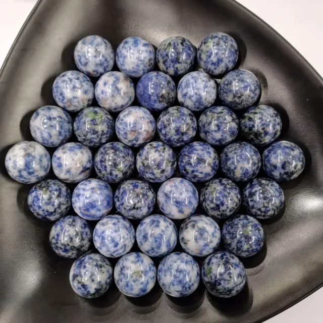 20pcs Natural Sodalite Stone Gemstones Harmony Round Ball Sphere 25mm Reiki