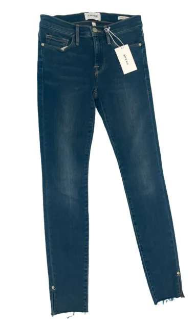 NWT FRAME Le Skinny de Jeanne Crop in Fayette  Stretch Ankle Jeans 25