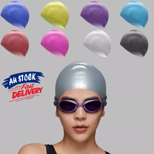 Flexible Swim Swimming Cap Men Women Adults Silicone Durable