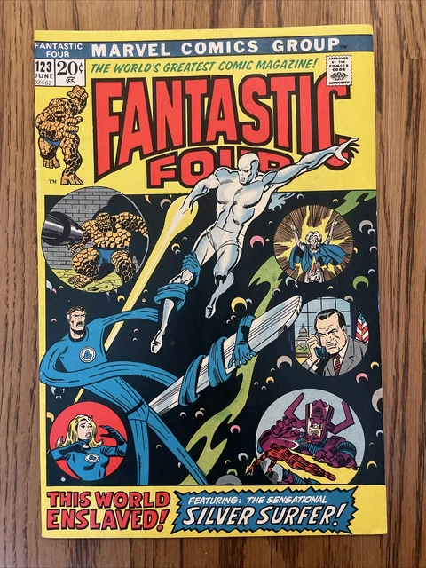 Fantastic Four #123 (Marvel 1972) Classic Silver Surfer Appearance NM/VF