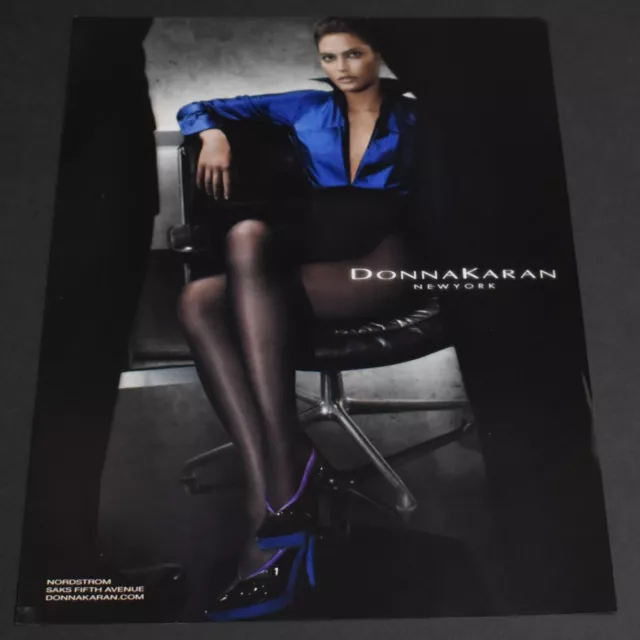 2007 Print Ad Sexy Heels Long Legs Fashion Lady Brunette Donna Karan Pantyhose a