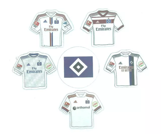 Hamburger SV HSV Trikot Magnet versch. Saisons Fussball Bundesliga AMBALLCOM