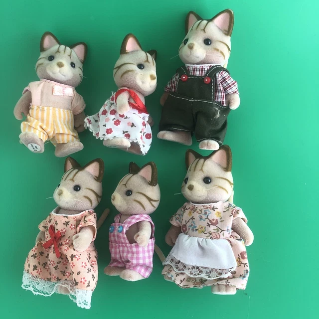 Sylvanian Families Macavity Striped Cat Family Figures Calico Critters Stickers