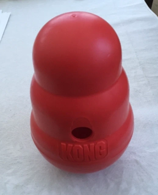 KONG WOBBLER DOG TOY SNACK FOOD DISPENSER EXTRA LARGE WEIGHTED 7.5