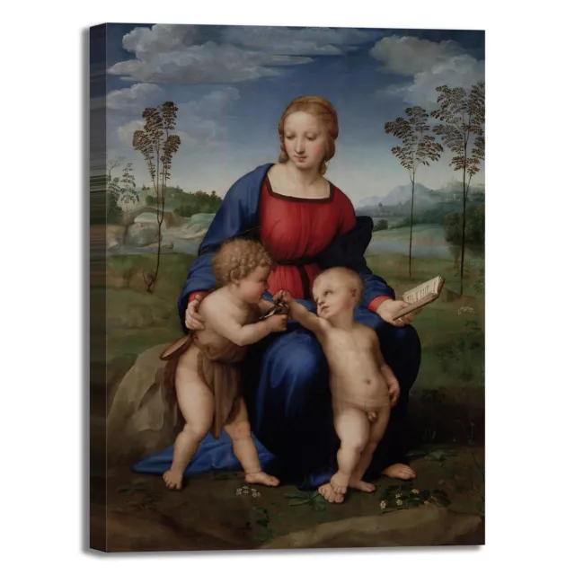 Raffaello Madonna del cardellino quadro stampa tela dipinto telaio arredo casa