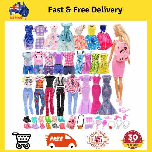 Fashion Mini Dresses Clothes Outfits Sets RANDOM Styles Barbie Doll Gift 15 pcs