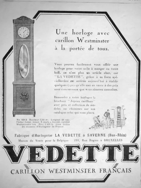 Publicité Presse 1928 Vedette Carillon Westminster Horloge À La Portée De Tous