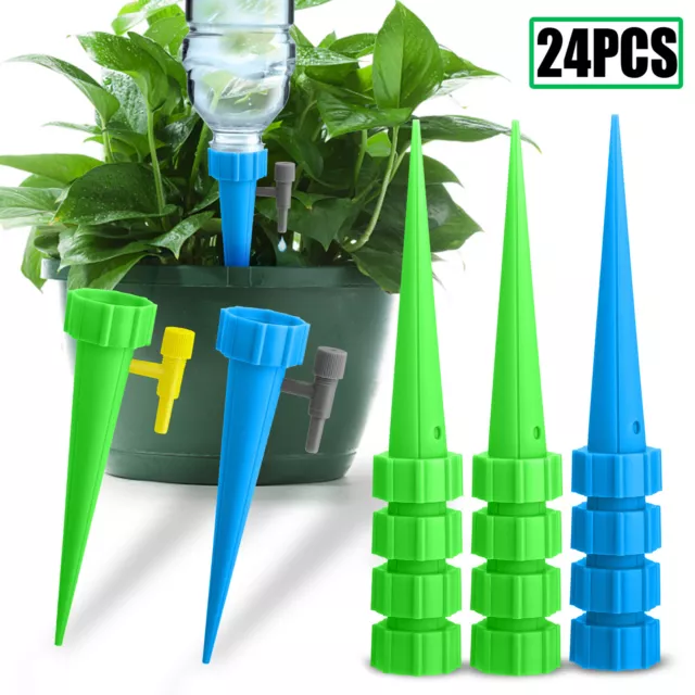 24Pcs Self Watering Spikes Automatic Irrigation Watering Drip System for Plants