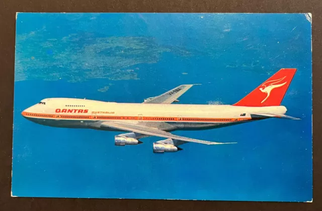 Australian Postcard Qantas Airways Boeing 747B