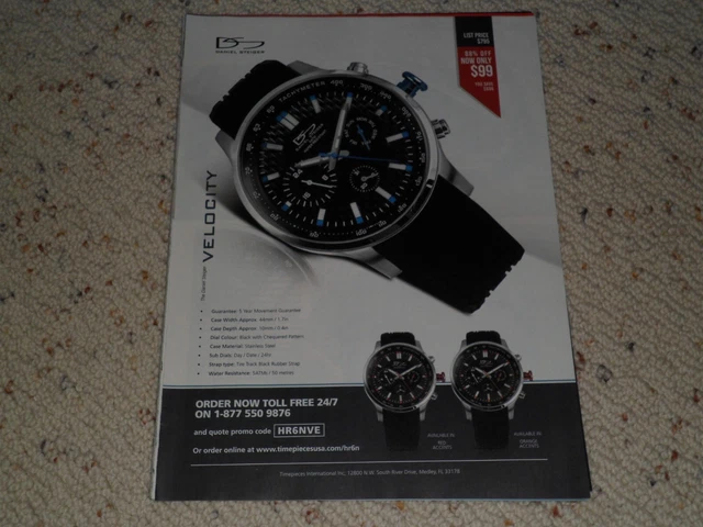 2017 Daniel Steiger Velocity Watch Ad / Article