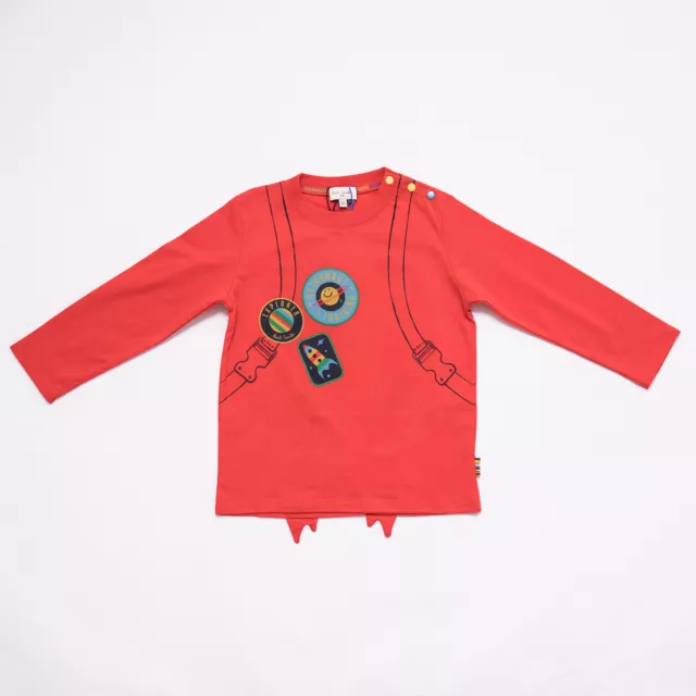 T-Shirt Red Baby Boy Kids (9/12M) "Paul Smith" 5M10561 F/W 2018 {-50%}