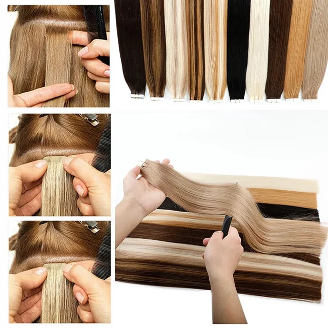 Tape-In Haarverlängerung Aus 100% Remy-Echthaar – 10 Tressen à 2,5g, 40 Cm