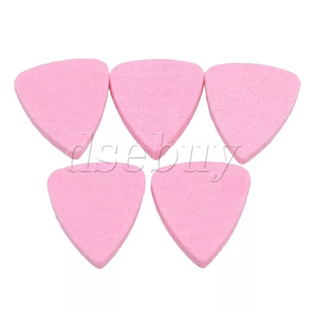 5x Pink 3cm Personalized Guitar Felt Picks Plectrums for Ukulele & Bass