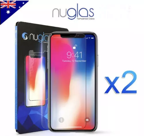 2x GENUINE NUGLAS For Apple iPhone X/XS 11 PRO Tempered Glass Screen Protector