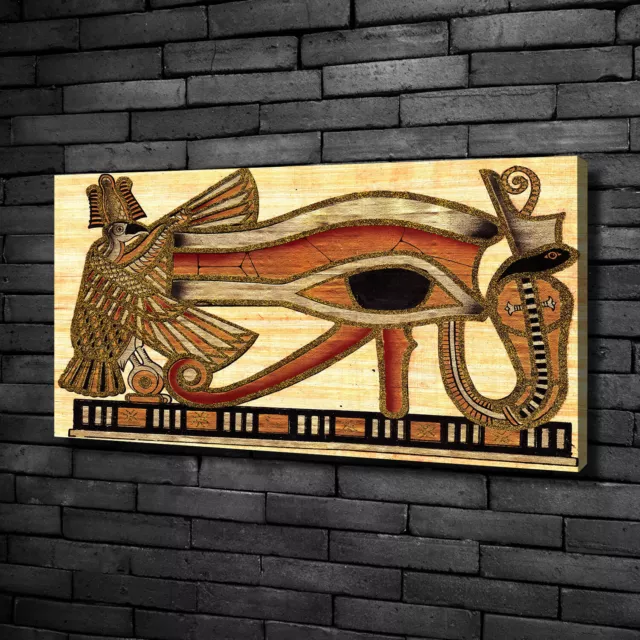 Cuadros Modernos Sobre Lienzo Para el Salón 100x50 Papiro de los ojos egipcios
