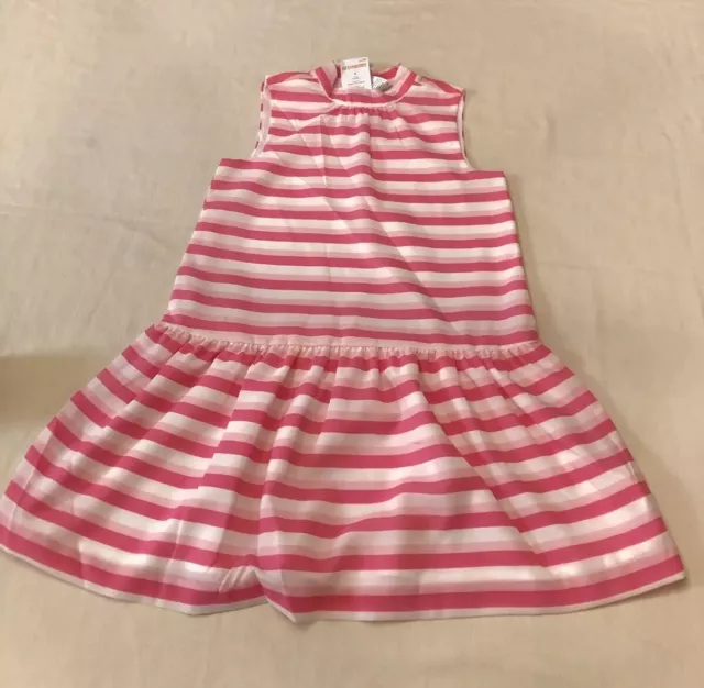 NWT GYMBOREE Girls Pink White Stripe Dressy DRESS Size 6