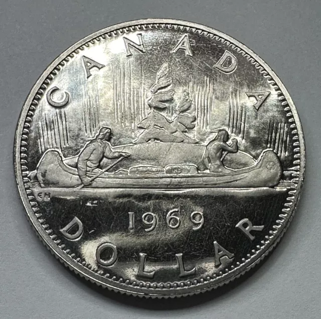 1969 Canadian Dollar Proof-Like Coin Uncirculated Directly from Set