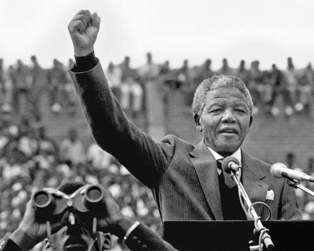 President of South Africa NELSON MANDELA Glossy 8x10 Photo Politician Print