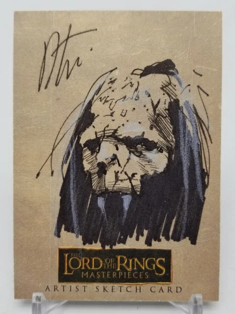 Topps Lord of the Rings Masterpieces LURTZ Robert Teranishi 1/1 Artist Sketch 2