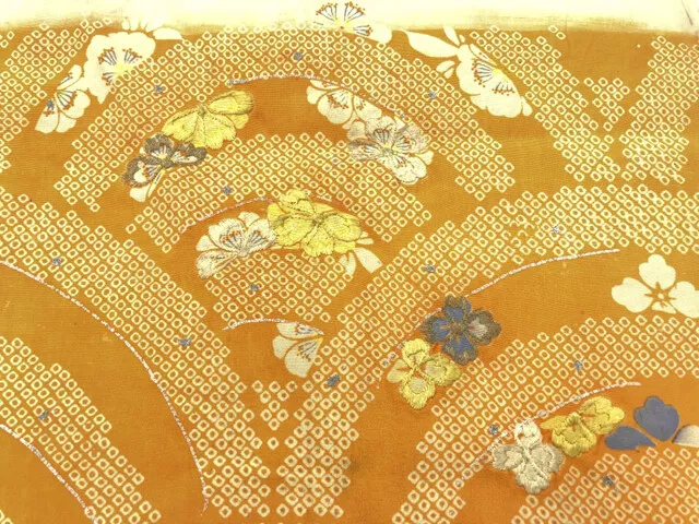 6539502: Japanese Kimono / Antique Nagoya Obi / Embroidery / Flower
