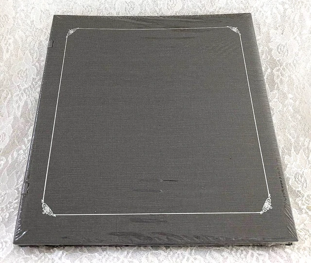 Álbum de recortes/fotos de columna abierta gris pizarra Creative Memories 12x12" ~ 15 páginas