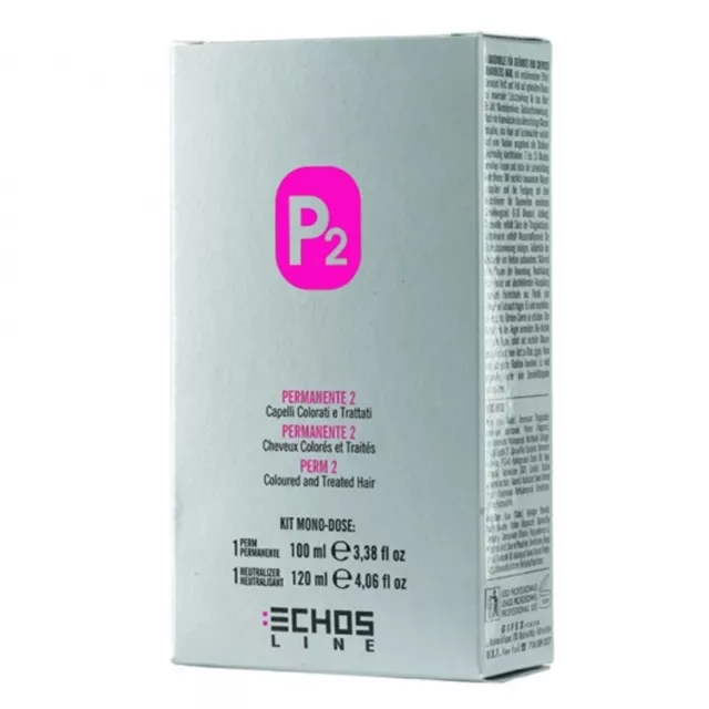 Permanente para el Cabello Color ECHOSLINE P2 Kit Permanente Dosis Única