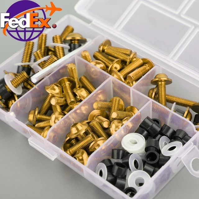 158pcs Motorcycle Sportbike Windscreen Fairing Bolt Kit Fastener Clip Screw Gd S
