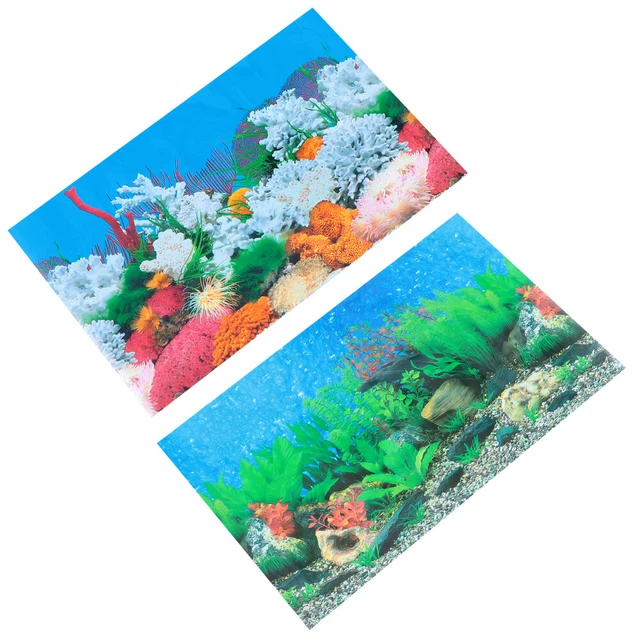 1Pc Monde sous-marin Aquarium Toile de Fond Fish Tank Decal Fish Tank Décoration