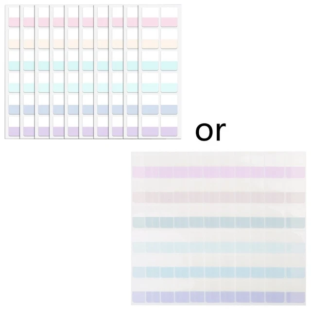 COLORED INDEX LABEL Self-adheive Bookmarks Small Medium Big Sticky ...