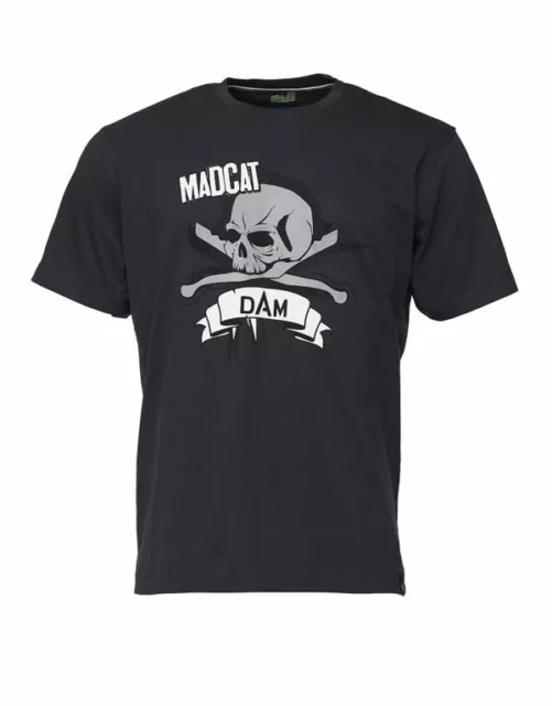 DAM Madcat Skull Tee Gr. M T-Shirt Angelshirt Angler Shirt Welsangeln