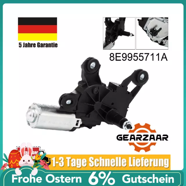 Wischermotor Heckwischermotor 8E9955711A Hinten für Audi A3 8P1 8PA A4 8E B6 B7