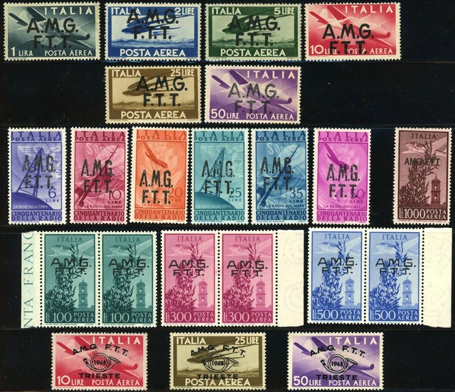 Italy TRIESTE #C1-C15 #C17-19 #C26 AMG FTT Airmail Postage Stamps Mint LH NH