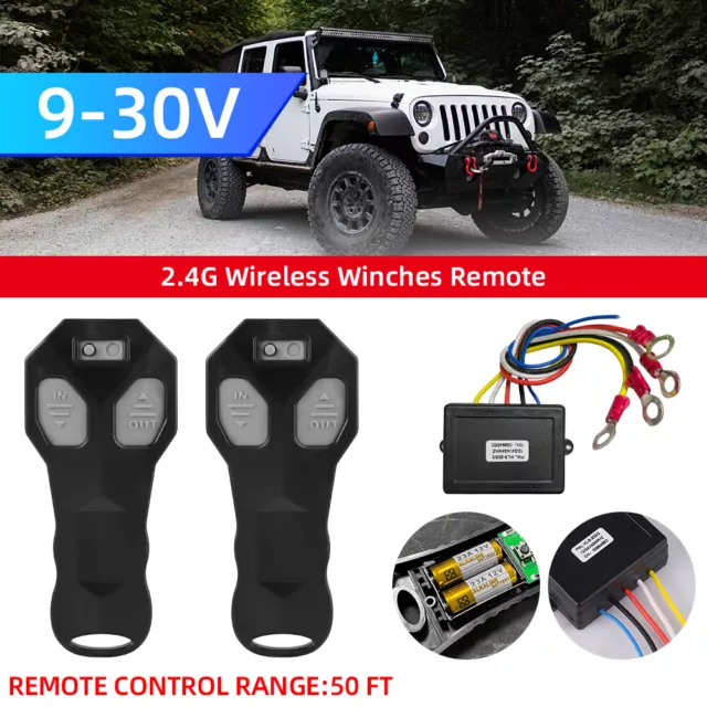 Wireless Winch Remote Control Kit for Jeep Truck ATV SUV 12V Switch Handsset USA 2