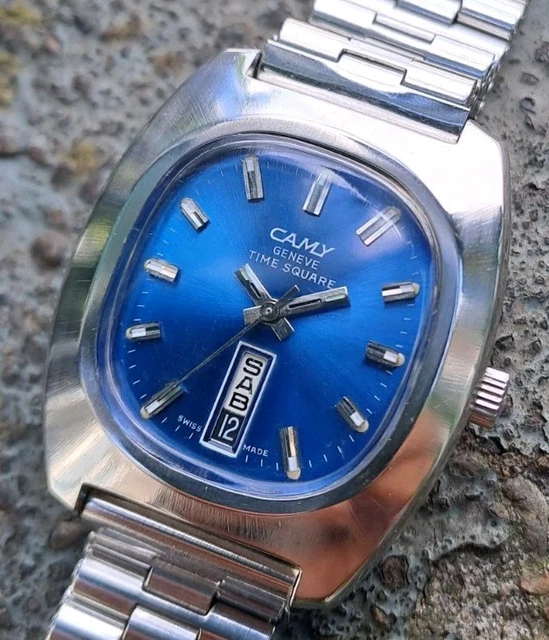 CAMY GENEVE AUTOMATIC ETA 2789 Swiss vintage watch Time Square
