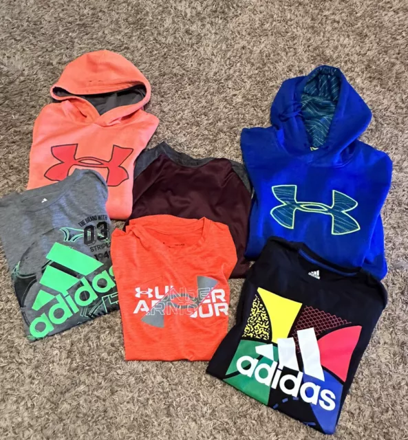 Under Armour, Adidas And Osh Kosh Lot Of  6 Items Bits Size Large 14/16